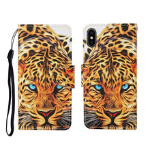 Load image into Gallery viewer, Painted Pattern Horizontal Flip Leathe Case, For iPhone SE (2020)/ 7 /8, For iPhone X, For iPhone XR