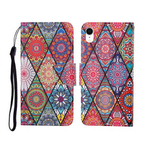 Load image into Gallery viewer, Painted Pattern Horizontal Flip Leathe Case, For iPhone XS Max