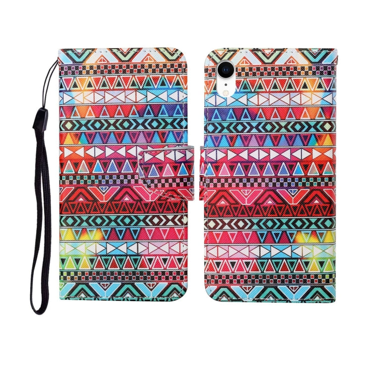 Painted Pattern Horizontal Flip Leathe Case, For iPhone XS Max