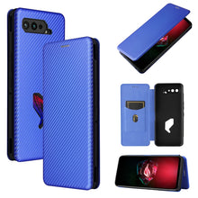 Load image into Gallery viewer, Carbon Fiber Texture Magnetic Horizontal Flip TPU + PC + PU Leather Case with Card Slot, For Asus ROG Phone 5, For Blackview BV6300 Pro, For Samsung Galaxy M62, For Samsung Galaxy F62, For Sony Xperia 1 III