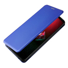 Load image into Gallery viewer, Carbon Fiber Texture Magnetic Horizontal Flip TPU + PC + PU Leather Case with Card Slot, For Asus ROG Phone 5, For Blackview BV6300 Pro, For Samsung Galaxy M62, For Samsung Galaxy F62, For Sony Xperia 1 III