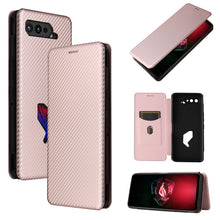 Load image into Gallery viewer, Carbon Fiber Texture Magnetic Horizontal Flip TPU + PC + PU Leather Case with Card Slot, For Asus ROG Phone 5, For Blackview BV6300 Pro, For Samsung Galaxy M62, For Samsung Galaxy F62, For Sony Xperia 1 III