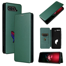 Load image into Gallery viewer, Carbon Fiber Texture Magnetic Horizontal Flip TPU + PC + PU Leather Case with Card Slot, For Asus ROG Phone 5, For Blackview BV6300 Pro, For Samsung Galaxy M62, For Samsung Galaxy F62, For Sony Xperia 1 III