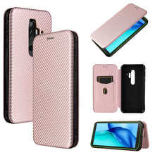 Load image into Gallery viewer, Carbon Fiber Texture Magnetic Horizontal Flip TPU + PC + PU Leather Case with Card Slot, For Asus ROG Phone 5, For Blackview BV6300 Pro, For Samsung Galaxy M62, For Samsung Galaxy F62, For Sony Xperia 1 III