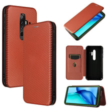 Load image into Gallery viewer, Carbon Fiber Texture Magnetic Horizontal Flip TPU + PC + PU Leather Case with Card Slot, For Asus ROG Phone 5, For Blackview BV6300 Pro, For Samsung Galaxy M62, For Samsung Galaxy F62, For Sony Xperia 1 III