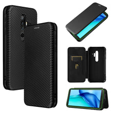 Load image into Gallery viewer, Carbon Fiber Texture Magnetic Horizontal Flip TPU + PC + PU Leather Case with Card Slot, For Asus ROG Phone 5, For Blackview BV6300 Pro, For Samsung Galaxy M62, For Samsung Galaxy F62, For Sony Xperia 1 III