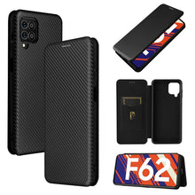 Load image into Gallery viewer, Carbon Fiber Texture Magnetic Horizontal Flip TPU + PC + PU Leather Case with Card Slot, For Asus ROG Phone 5, For Blackview BV6300 Pro, For Samsung Galaxy M62, For Samsung Galaxy F62, For Sony Xperia 1 III