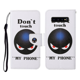 Colored Drawing Pattern Horizontal Flip Leather Case with Holder & Card Slots & Wallet & Lanyard, For Samsung Galaxy S10, For Samsung Galaxy S10+, For Samsung Galaxy S10e
