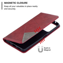 Load image into Gallery viewer, Rhombus Texture Horizontal Flip Magnetic Leather Case with Holder &amp; Card Slots, For Xiaomi Redmi Note 10 Pro, For Huawei P50 Pro, For Huawei P50, For Samsung Galaxy A02