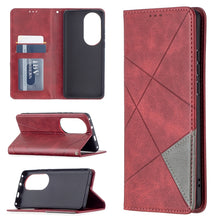Load image into Gallery viewer, Rhombus Texture Horizontal Flip Magnetic Leather Case with Holder &amp; Card Slots, For Xiaomi Redmi Note 10 Pro, For Huawei P50 Pro, For Huawei P50, For Samsung Galaxy A02
