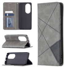 Load image into Gallery viewer, Rhombus Texture Horizontal Flip Magnetic Leather Case with Holder &amp; Card Slots, For Xiaomi Redmi Note 10 Pro, For Huawei P50 Pro, For Huawei P50, For Samsung Galaxy A02