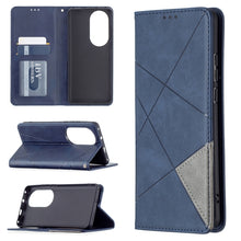Load image into Gallery viewer, Rhombus Texture Horizontal Flip Magnetic Leather Case with Holder &amp; Card Slots, For Xiaomi Redmi Note 10 Pro, For Huawei P50 Pro, For Huawei P50, For Samsung Galaxy A02