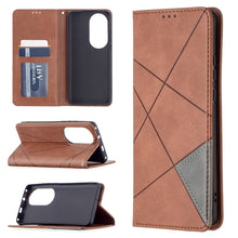 Load image into Gallery viewer, Rhombus Texture Horizontal Flip Magnetic Leather Case with Holder &amp; Card Slots, For Xiaomi Redmi Note 10 Pro, For Huawei P50 Pro, For Huawei P50, For Samsung Galaxy A02