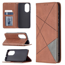 Load image into Gallery viewer, Rhombus Texture Horizontal Flip Magnetic Leather Case with Holder &amp; Card Slots, For Xiaomi Redmi Note 10 Pro, For Huawei P50 Pro, For Huawei P50, For Samsung Galaxy A02