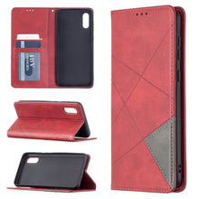 Load image into Gallery viewer, Rhombus Texture Horizontal Flip Magnetic Leather Case with Holder &amp; Card Slots, For Xiaomi Redmi Note 10 Pro, For Huawei P50 Pro, For Huawei P50, For Samsung Galaxy A02