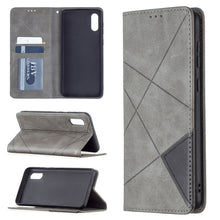 Load image into Gallery viewer, Rhombus Texture Horizontal Flip Magnetic Leather Case with Holder &amp; Card Slots, For Xiaomi Redmi Note 10 Pro, For Huawei P50 Pro, For Huawei P50, For Samsung Galaxy A02