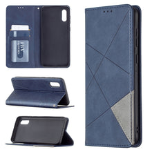 Load image into Gallery viewer, Rhombus Texture Horizontal Flip Magnetic Leather Case with Holder &amp; Card Slots, For Xiaomi Redmi Note 10 Pro, For Huawei P50 Pro, For Huawei P50, For Samsung Galaxy A02
