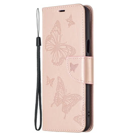 Two Butterflies Embossing Pattern Horizontal Flip Leather Case with Holder & Card Slot & Wallet & Lanyard, For LG K42, For Xiaomi Redmi Note 10 Pro, For Huawei P50, For Huawei P50 Pro, For Samsung Galaxy A32 4G