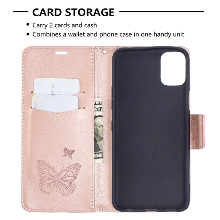 Two Butterflies Embossing Pattern Horizontal Flip Leather Case with Holder & Card Slot & Wallet & Lanyard, For LG K42, For Xiaomi Redmi Note 10 Pro, For Huawei P50, For Huawei P50 Pro, For Samsung Galaxy A32 4G