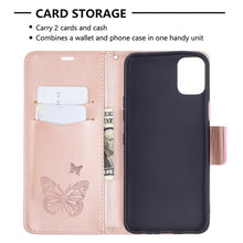 Load image into Gallery viewer, Two Butterflies Embossing Pattern Horizontal Flip Leather Case with Holder &amp; Card Slot &amp; Wallet &amp; Lanyard, For LG K42, For Xiaomi Redmi Note 10 Pro, For Huawei P50, For Huawei P50 Pro, For Samsung Galaxy A32 4G
