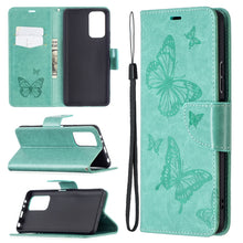 Load image into Gallery viewer, Two Butterflies Embossing Pattern Horizontal Flip Leather Case with Holder &amp; Card Slot &amp; Wallet &amp; Lanyard, For LG K42, For Xiaomi Redmi Note 10 Pro, For Huawei P50, For Huawei P50 Pro, For Samsung Galaxy A32 4G