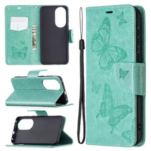 Load image into Gallery viewer, Two Butterflies Embossing Pattern Horizontal Flip Leather Case with Holder &amp; Card Slot &amp; Wallet &amp; Lanyard, For LG K42, For Xiaomi Redmi Note 10 Pro, For Huawei P50, For Huawei P50 Pro, For Samsung Galaxy A32 4G