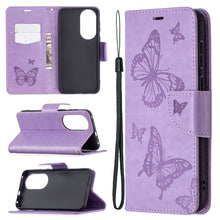 Load image into Gallery viewer, Two Butterflies Embossing Pattern Horizontal Flip Leather Case with Holder &amp; Card Slot &amp; Wallet &amp; Lanyard, For LG K42, For Xiaomi Redmi Note 10 Pro, For Huawei P50, For Huawei P50 Pro, For Samsung Galaxy A32 4G