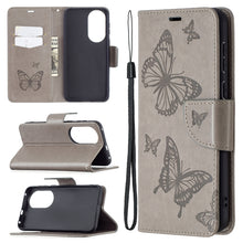 Load image into Gallery viewer, Two Butterflies Embossing Pattern Horizontal Flip Leather Case with Holder &amp; Card Slot &amp; Wallet &amp; Lanyard, For LG K42, For Xiaomi Redmi Note 10 Pro, For Huawei P50, For Huawei P50 Pro, For Samsung Galaxy A32 4G