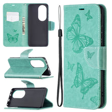 Load image into Gallery viewer, Two Butterflies Embossing Pattern Horizontal Flip Leather Case with Holder &amp; Card Slot &amp; Wallet &amp; Lanyard, For LG K42, For Xiaomi Redmi Note 10 Pro, For Huawei P50, For Huawei P50 Pro, For Samsung Galaxy A32 4G