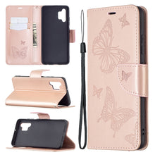 Load image into Gallery viewer, Two Butterflies Embossing Pattern Horizontal Flip Leather Case with Holder &amp; Card Slot &amp; Wallet &amp; Lanyard, For LG K42, For Xiaomi Redmi Note 10 Pro, For Huawei P50, For Huawei P50 Pro, For Samsung Galaxy A32 4G