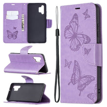 Load image into Gallery viewer, Two Butterflies Embossing Pattern Horizontal Flip Leather Case with Holder &amp; Card Slot &amp; Wallet &amp; Lanyard, For LG K42, For Xiaomi Redmi Note 10 Pro, For Huawei P50, For Huawei P50 Pro, For Samsung Galaxy A32 4G