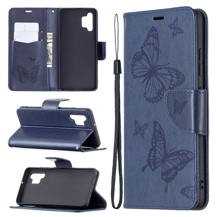 Two Butterflies Embossing Pattern Horizontal Flip Leather Case with Holder & Card Slot & Wallet & Lanyard, For LG K42, For Xiaomi Redmi Note 10 Pro, For Huawei P50, For Huawei P50 Pro, For Samsung Galaxy A32 4G