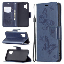 Load image into Gallery viewer, Two Butterflies Embossing Pattern Horizontal Flip Leather Case with Holder &amp; Card Slot &amp; Wallet &amp; Lanyard, For LG K42, For Xiaomi Redmi Note 10 Pro, For Huawei P50, For Huawei P50 Pro, For Samsung Galaxy A32 4G