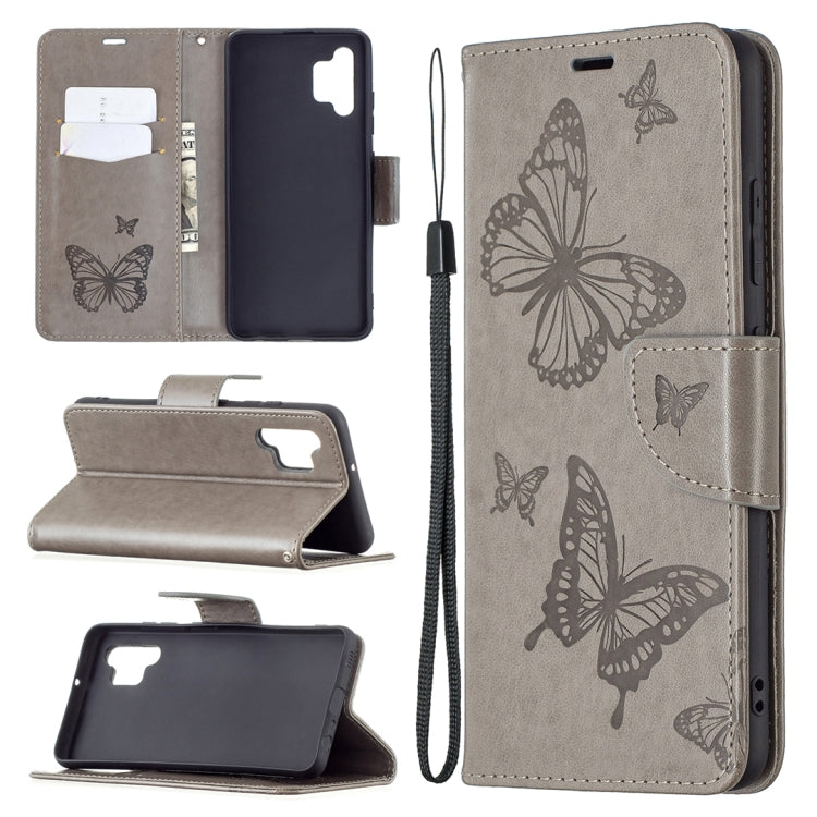 Two Butterflies Embossing Pattern Horizontal Flip Leather Case with Holder & Card Slot & Wallet & Lanyard, For LG K42, For Xiaomi Redmi Note 10 Pro, For Huawei P50, For Huawei P50 Pro, For Samsung Galaxy A32 4G