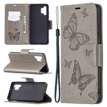 Load image into Gallery viewer, Two Butterflies Embossing Pattern Horizontal Flip Leather Case with Holder &amp; Card Slot &amp; Wallet &amp; Lanyard, For LG K42, For Xiaomi Redmi Note 10 Pro, For Huawei P50, For Huawei P50 Pro, For Samsung Galaxy A32 4G