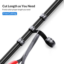 Load image into Gallery viewer, 4 PCS Reusable &amp; Dividable Nylon Tie-wraps Hook and Loop Fastener Cable Ties, 1m, 2m, 3m, 5m