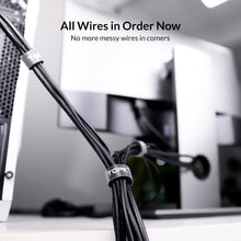 Load image into Gallery viewer, 4 PCS Reusable &amp; Dividable Nylon Tie-wraps Hook and Loop Fastener Cable Ties, 1m, 2m, 3m, 5m