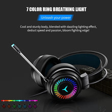 Load image into Gallery viewer, 2 PCS G58 Head-Mounted Gaming Wired Headset with Microphone, Cable Length: about 2m, Black Single Plug Version, Black 7.1 Single USB Version, Pink Colorful 3.5mm Version, White Colorful 3.5mm Version, Black Colorful 3.5mm Version