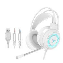 Load image into Gallery viewer, 2 PCS G58 Head-Mounted Gaming Wired Headset with Microphone, Cable Length: about 2m, Black Single Plug Version, Black 7.1 Single USB Version, Pink Colorful 3.5mm Version, White Colorful 3.5mm Version, Black Colorful 3.5mm Version