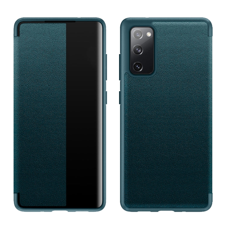 Magnetic Side Window View Shockproof Horizontal Flip Leather Case, For Samsung Galaxy S21 5G, For Samsung Galaxy S21+ 5G, For Samsung Galaxy S21 Ultra 5G, For Samsung Galaxy A12, For Samsung Galaxy S20 FE