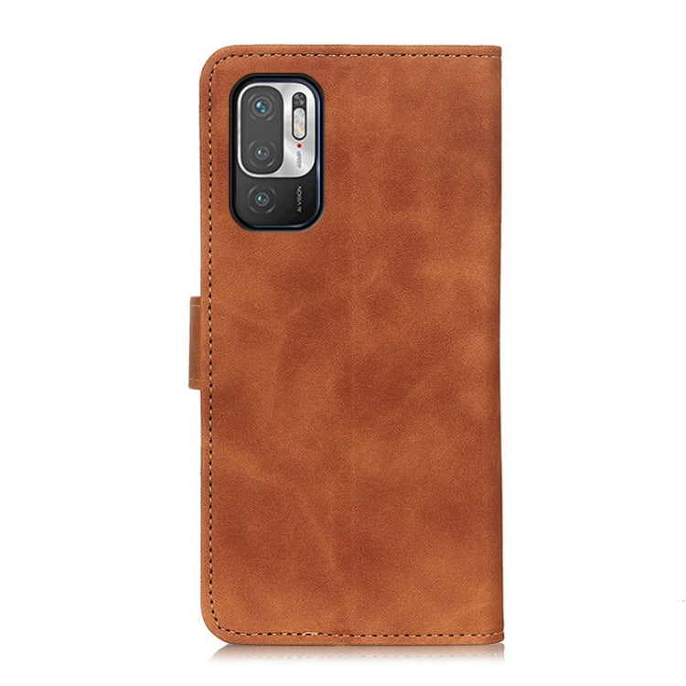 KHAZNEH Retro Texture PU + TPU Horizontal Flip Leather Case with Holder & Card Slots & Wallet, For Xiaomi Poco M3 Pro 4G / Poco M3 Pro 5G / Redmi Note 10 5G