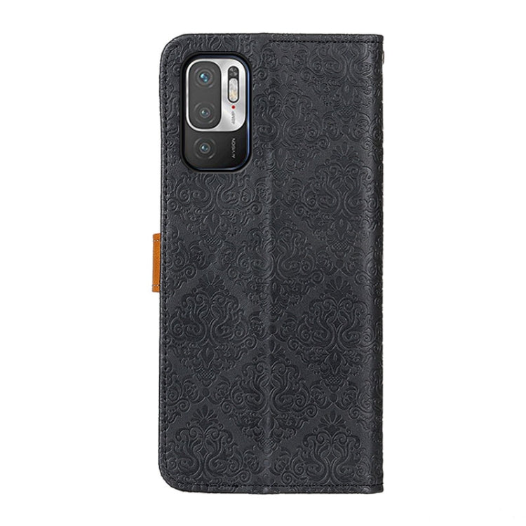 European Floral Embossed Copper Buckle Horizontal Flip PU Leather Case with Holder & Card Slots & Wallet & Photo Frame, For Xiaomi Poco M3 Pro 4G / Poco M3 Pro 5G / Redmi Note 10 5G