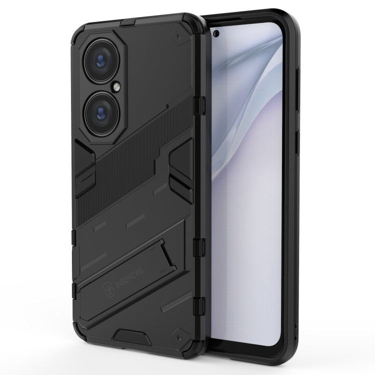 Punk Armor 2 in 1 PC + TPU Shockproof Case with Invisible Holder, For Huawei P50, For Huawei P50 Pro