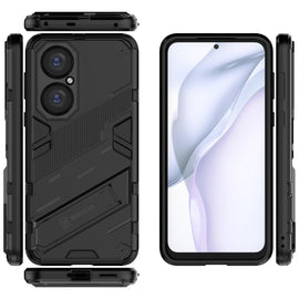 Punk Armor 2 in 1 PC + TPU Shockproof Case with Invisible Holder, For Huawei P50, For Huawei P50 Pro