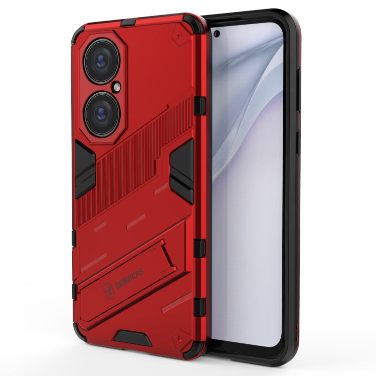 Punk Armor 2 in 1 PC + TPU Shockproof Case with Invisible Holder, For Huawei P50, For Huawei P50 Pro