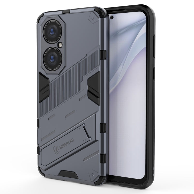 Punk Armor 2 in 1 PC + TPU Shockproof Case with Invisible Holder, For Huawei P50, For Huawei P50 Pro