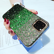 Load image into Gallery viewer, PC + Crystal Diamond Tri-Color Gradient Protective Case, For iPhone 11 Pro, For iPhone 11, For iPhone 11 Pro Max