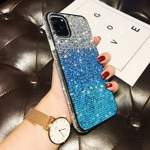 Load image into Gallery viewer, PC + Crystal Diamond Tri-Color Gradient Protective Case, For iPhone 11 Pro, For iPhone 11, For iPhone 11 Pro Max