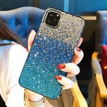 Load image into Gallery viewer, PC + Crystal Diamond Tri-Color Gradient Protective Case, For iPhone 11 Pro, For iPhone 11, For iPhone 11 Pro Max