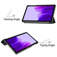 Load image into Gallery viewer, Custer Pattern Pure Color Horizontal Flip Leather Case with Three-folding Holder, For Samsung Galaxy Tab A7 Lite T225